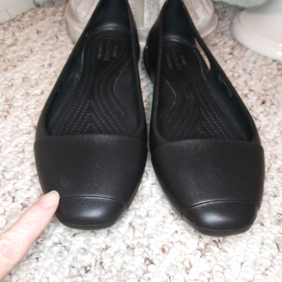 CROCS Sienna Black Square Toed Flat - Picture 4 of 12